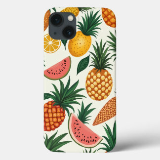 Tropical fruit design iphone 13 cases