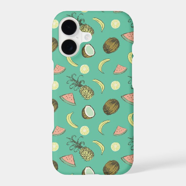 Tropical Fruit Doodle Pattern (Back)