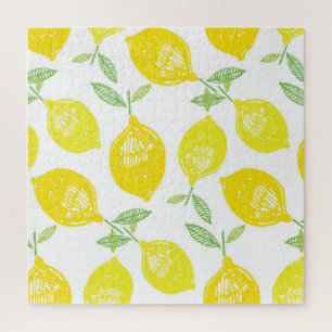 Tropical Fruit Doodle Pattern Jigsaw Puzzle