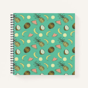 Tropical Fruit Doodle Pattern Notebook