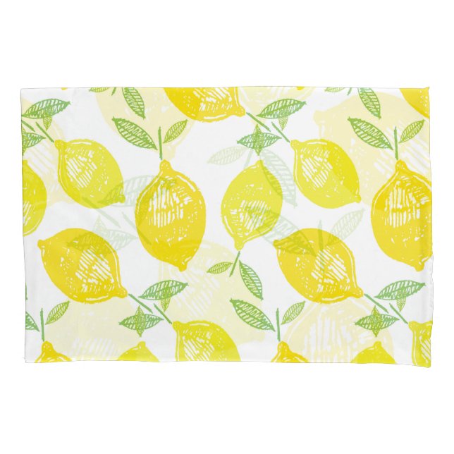 Tropical Fruit Doodle Pattern Pillowcase (Front)