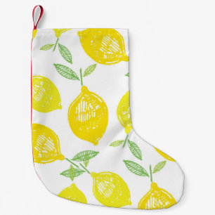 Tropical Fruit Doodle Pattern Small Christmas Stocking