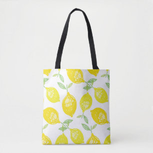 Tropical Fruit Doodle Pattern Tote Bag