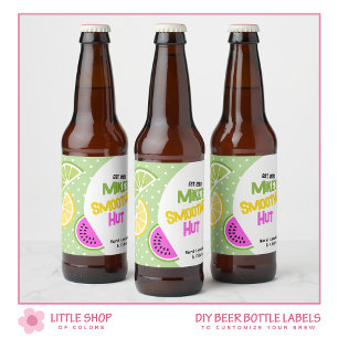 Tropical Fruit Hard Cider and Lemonade Beer Bottle Label