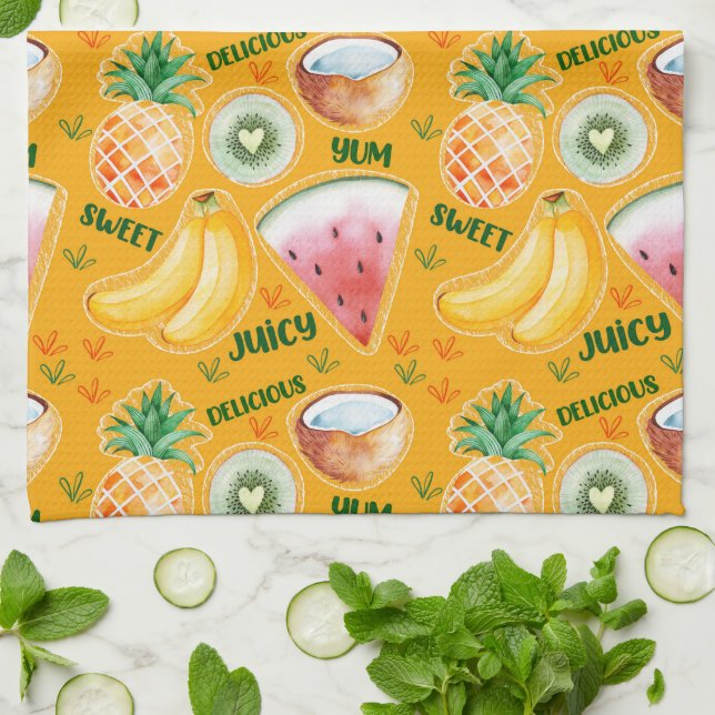 Tropical Fruit Kitchen Towels (Folded)