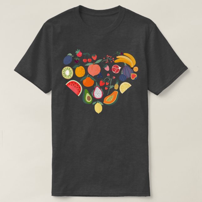 Tropical Fruit Lover Vegan Vegetarian Healthy Prem T-Shirt (Design Front)