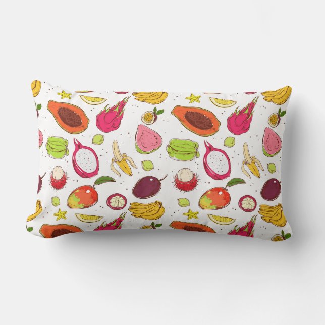 Tropical Fruit Lumbar Cushion (Front)