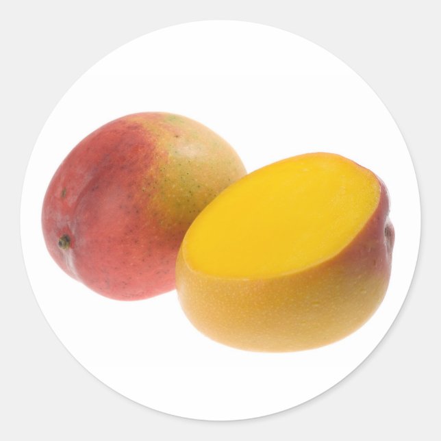 Tropical fruit - Mango Classic Round Sticker (Front)