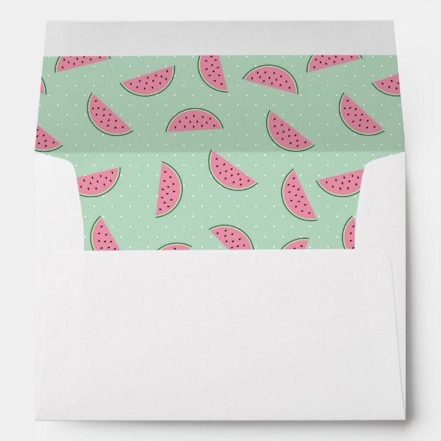 Tropical Fruit Paint Splatter Pattern Envelope (Back (Bottom))