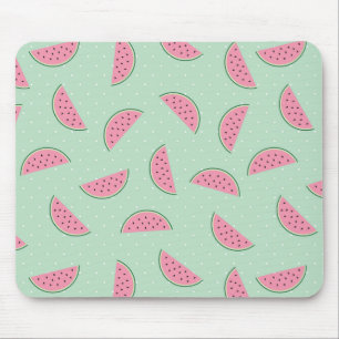 Tropical Fruit Paint Splatter Pattern Mouse Pad