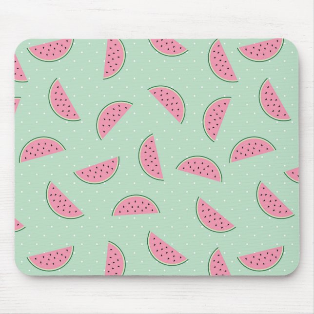 Tropical Fruit Paint Splatter Pattern Mouse Pad (Front)