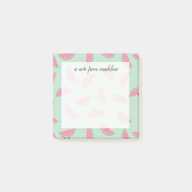 Tropical Fruit Paint Splatter Pattern Post-it Notes (Front)