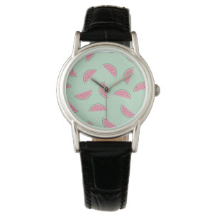Tropical Fruit Paint Splatter Pattern Watch