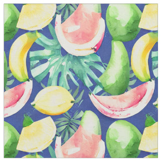 Tropical Fruit Pattern Fabric