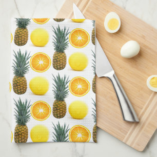 Tropical Fruit Pattern Kitchen Towels