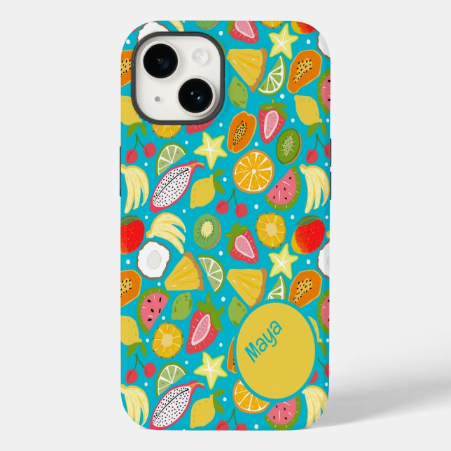 Tropical Fruit Pattern Personalised Case-Mate iPhone Case (Back)