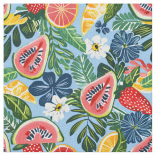 Tropical Fruit Pattern   Seamless Summer Botanical Fabric
