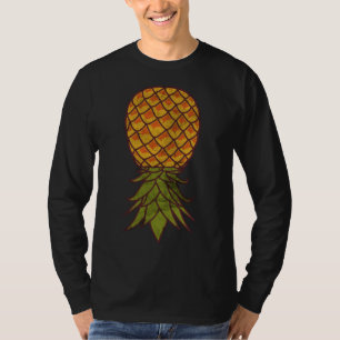 Tropical Fruit Pineapple Upside Down Hawaiian Beac T-Shirt