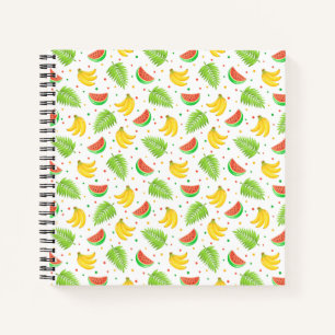 Tropical Fruit Polka Dot Pattern Notebook
