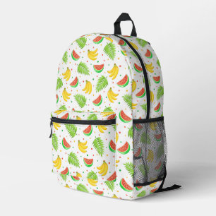 Tropical Fruit Polka Dot Pattern Printed Backpack
