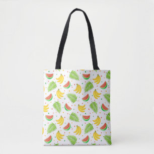Tropical Fruit Polka Dot Pattern Tote Bag