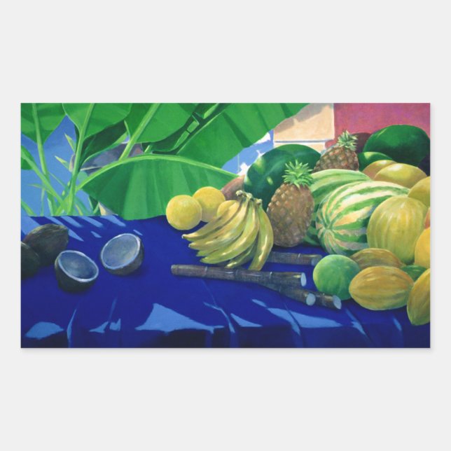 Tropical Fruit Rectangular Sticker (Front)