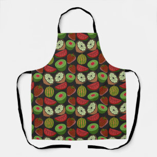 Tropical fruit seamless pattern colourful apron