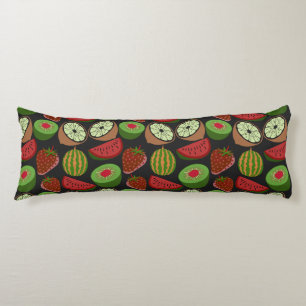 Tropical fruit seamless pattern colourful body cushion