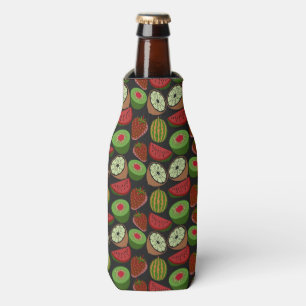 Tropical fruit seamless pattern colourful bottle cooler