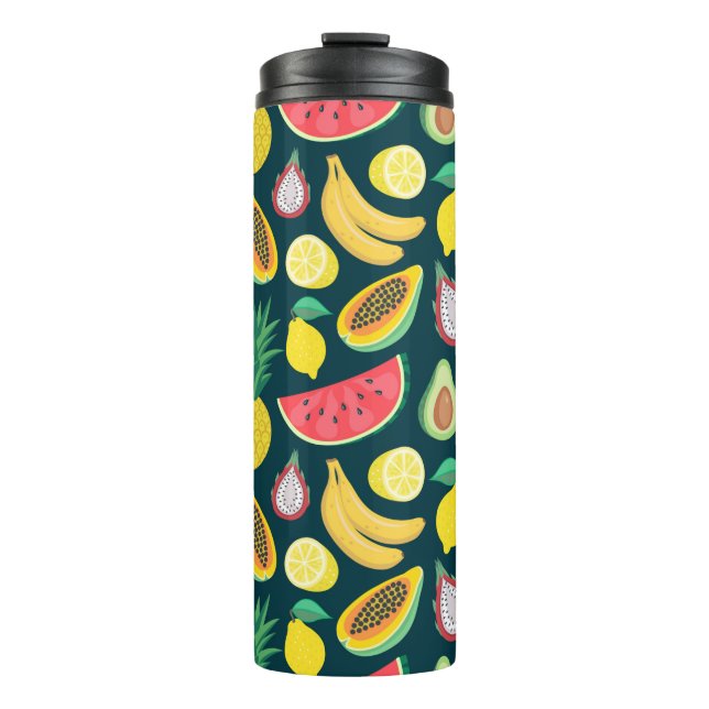 tropical fruit seamless pattern thermal tumbler (Front)