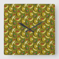 Tropical fruit seamless pattern yellow