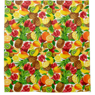 Tropical Fruit Shower Curtain
