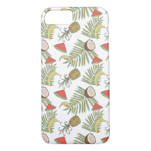Tropical Fruit Sketch Pattern iPhone 8/7 Case