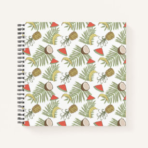Tropical Fruit Sketch Pattern Notebook