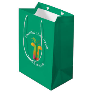 Tropical Fruit Smoothie Shop Juice Bar Medium Gift Bag