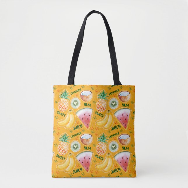 Tropical Fruit Tote Bag (Front)