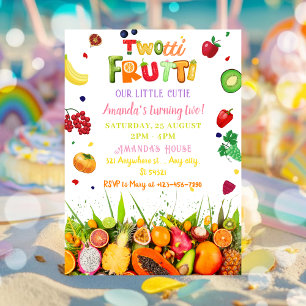 Tropical Fruit Twotti Frutti Birthday Invitation