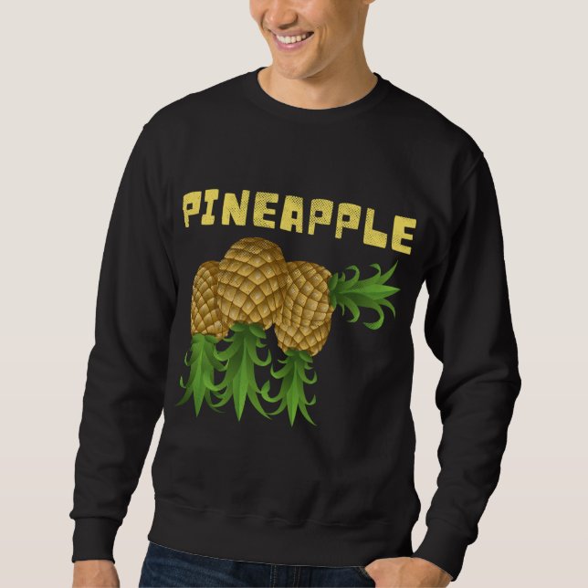 Tropical Fruit Upside Down Pineapple Swinger Beach Sweatshirt (Front)