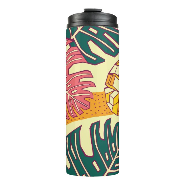 Tropical Fruit: Vibrant Pattern Design Thermal Tumbler (Front)