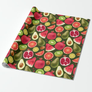 Tropical fruit wrapping paper