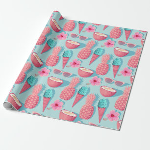 Tropical fruit wrapping paper