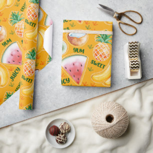 Tropical Fruit Wrapping Paper