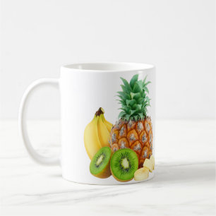 Tropical fruits coffee mug