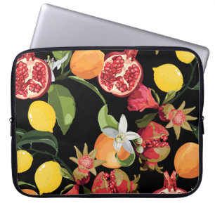 Tropical Fruits: Exotic Seamless Background Laptop Sleeve