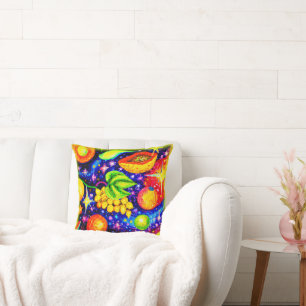 Tropical Fruits in the Sky. Buy Now Cushion