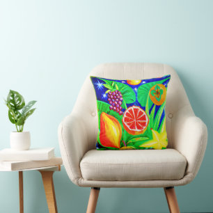 Tropical Fruits in the Sky. Buy Now Cushion