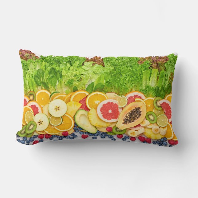 Tropical Fruits Lumbar Cushion (Front)