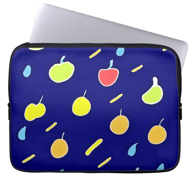 Tropical Fruits Neon Colours Pattern Laptop Sleeve (Front)