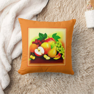 Tropical Fruits Painting. Buy Now Cushion
