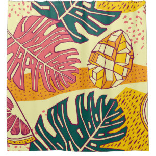 Tropical fruits,pattern design shower curtain